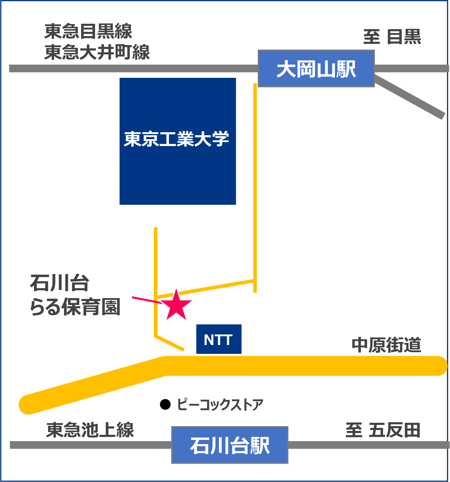 石川台らる保育園の地図
